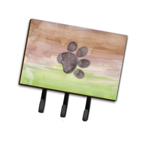 Carolines Treasures Carolines Treasures BB7359TH68 Dog Paw Watercolor Leash or Key Holder BB7359TH68